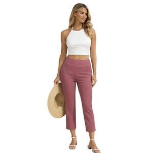 LYSSE Women’s High Waist Cropped Pants Pink/Purple Size Medium